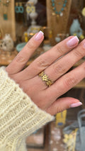 Bague dorée FLORA