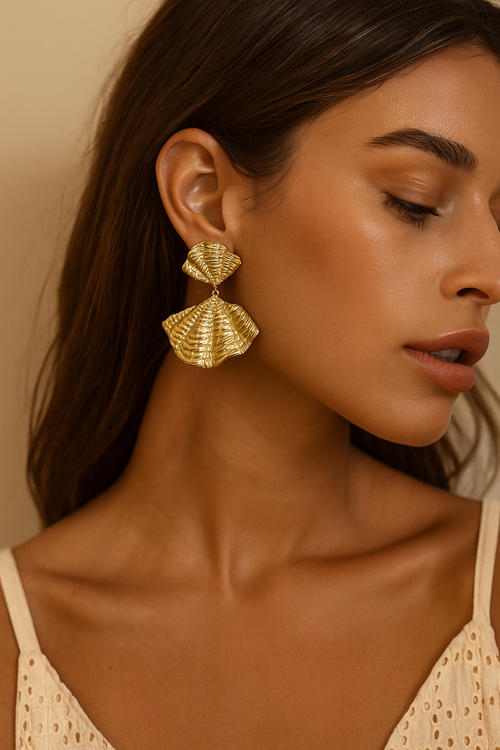 Boucles d'oreilles dorées ANNA