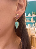 Boucles d'oreilles pendantes dorées THALIA