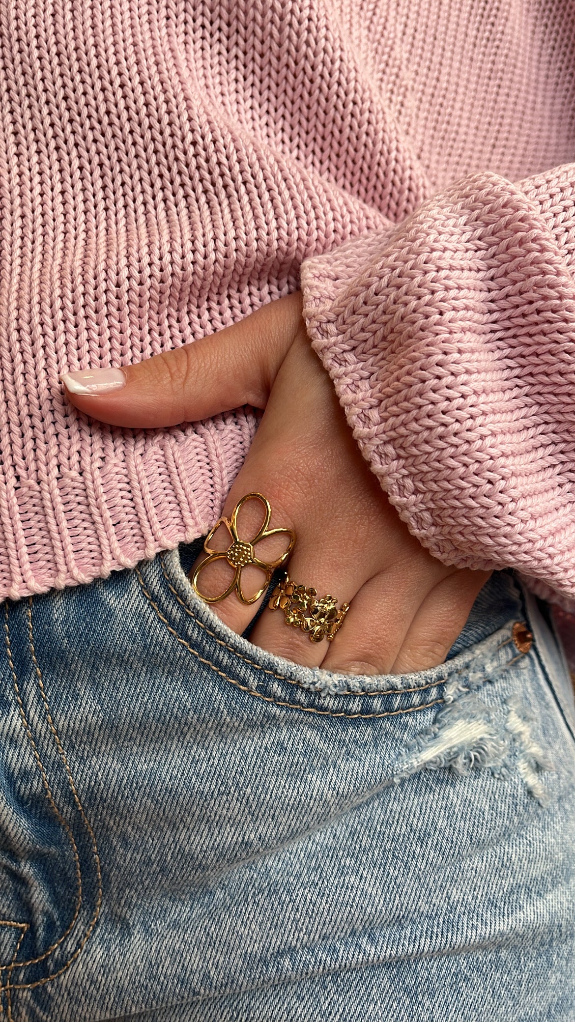 Bague dorée FLEUR