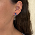 Boucles d'oreilles pendantes dorées JUNO