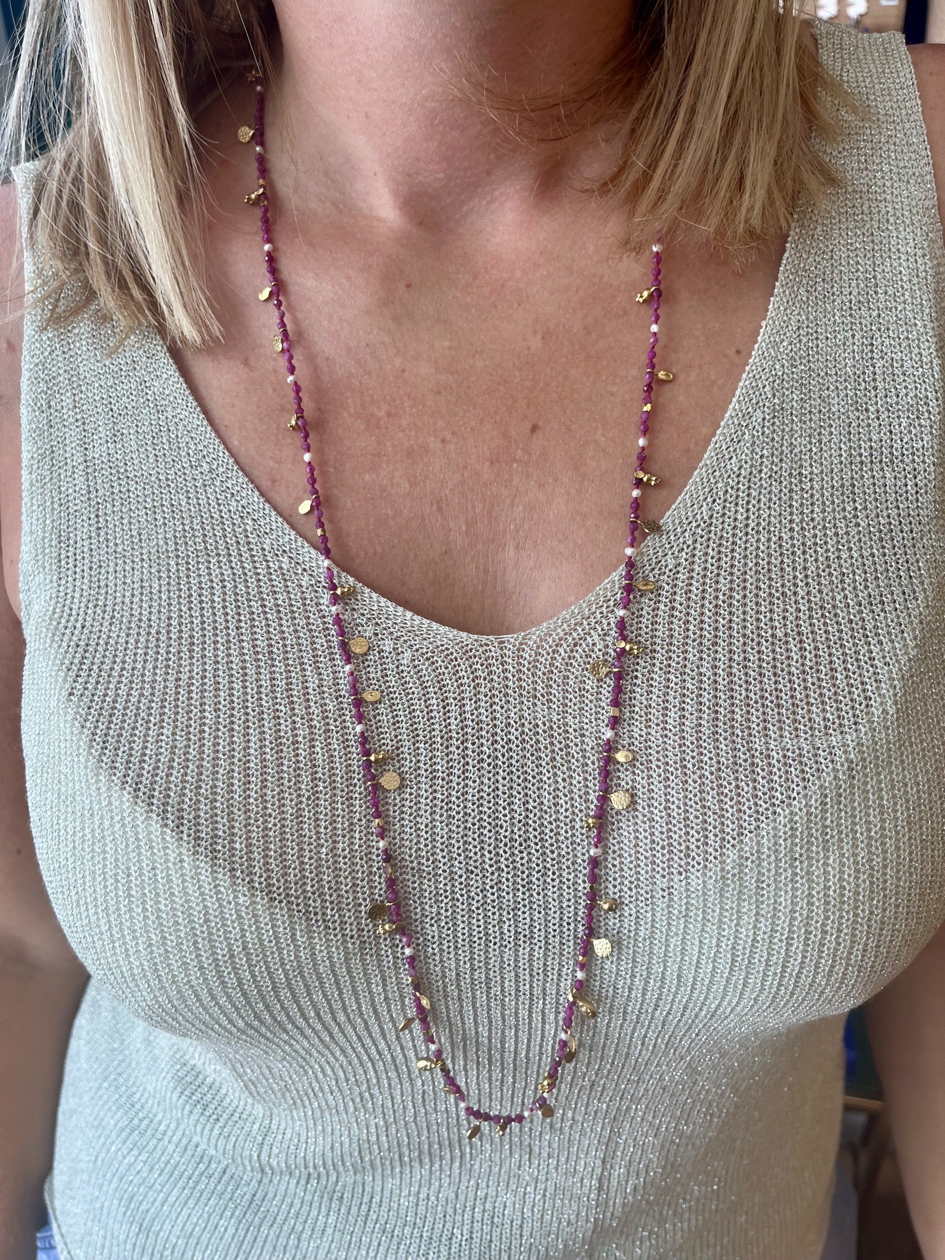Collier sautoir doré MAUPITI