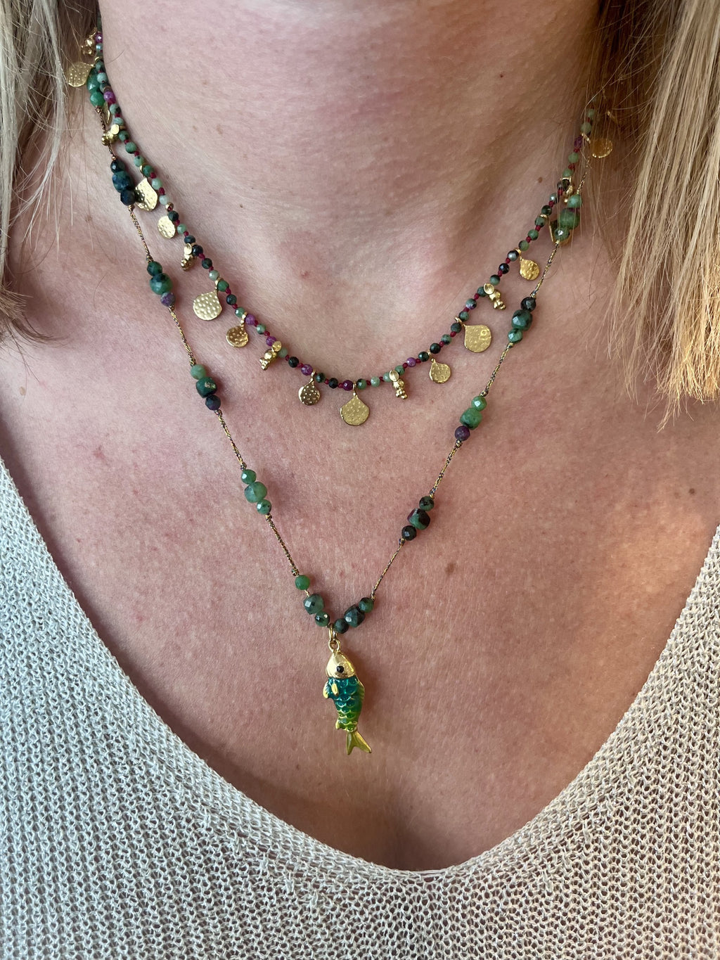 Gold-plated ZUMA necklace