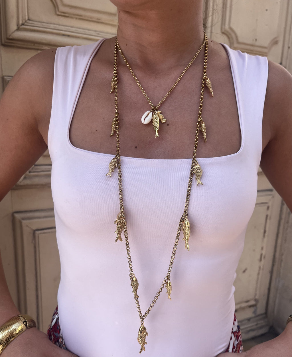 Collier sautoir doré PROCIDA