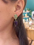 Boucles d'oreilles pendantes dorées RAINA