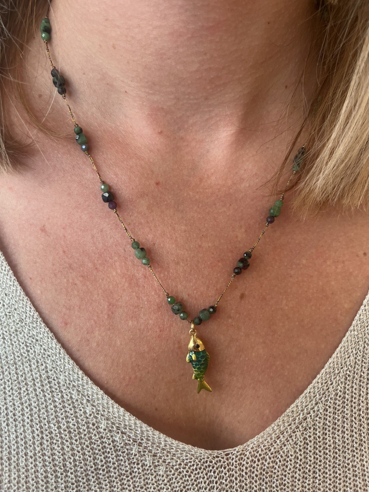 Collier doré poisson PALAOS