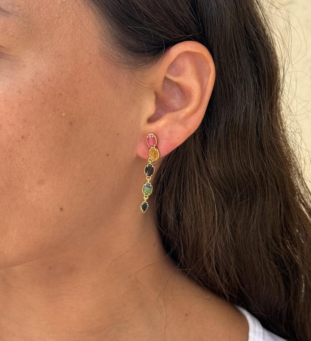 Boucles d'oreilles pendantes dorées GRACIE