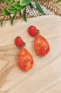 Boucles à clip Goutte orange