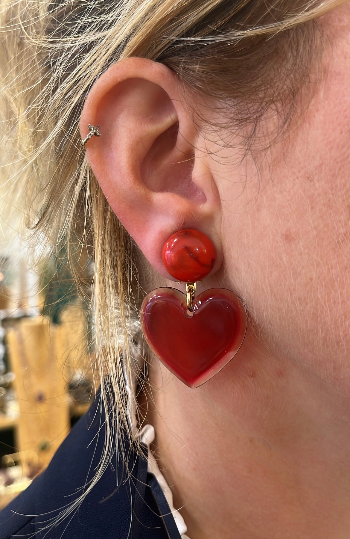 Boucles à clip Coeur