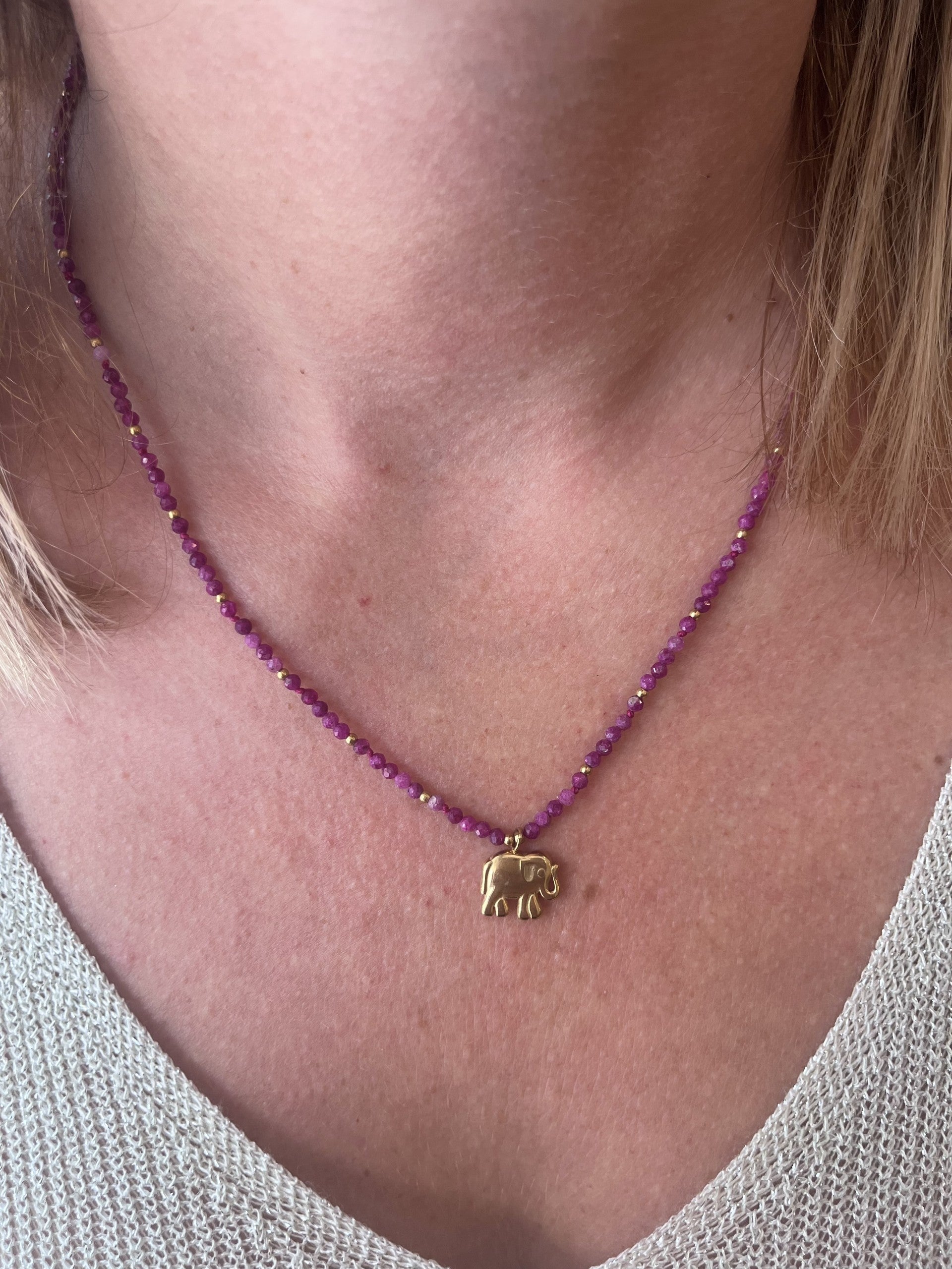 Collier doré PIERRE ELEPHAN