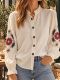 Chemise brodée fleurs JUNE