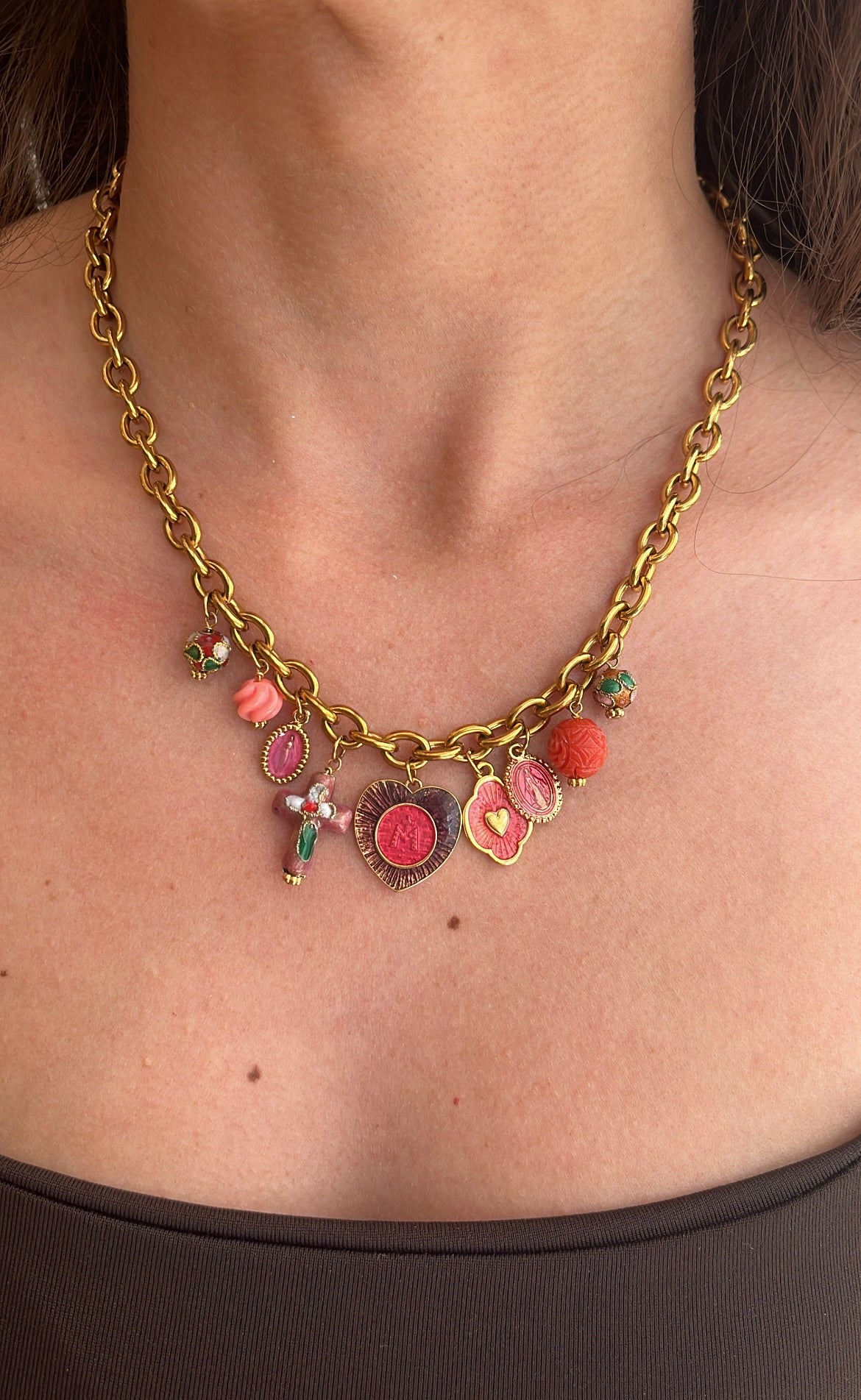 Collier doré à pampilles CASSIS