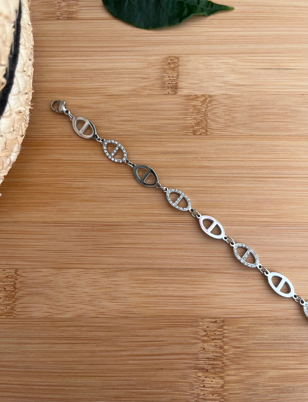 Bracelet femme en maille marine et en acier inoxydable 