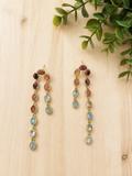 Boucles d'oreilles pendantes dorées LILA