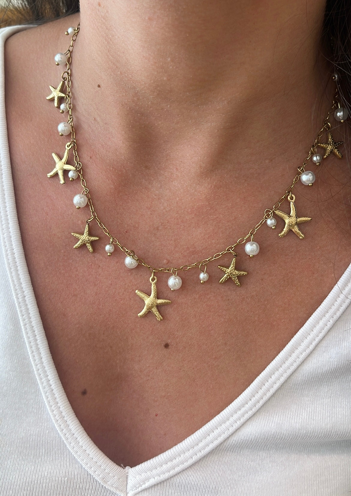 Collier doré ÉTOILE DE MER