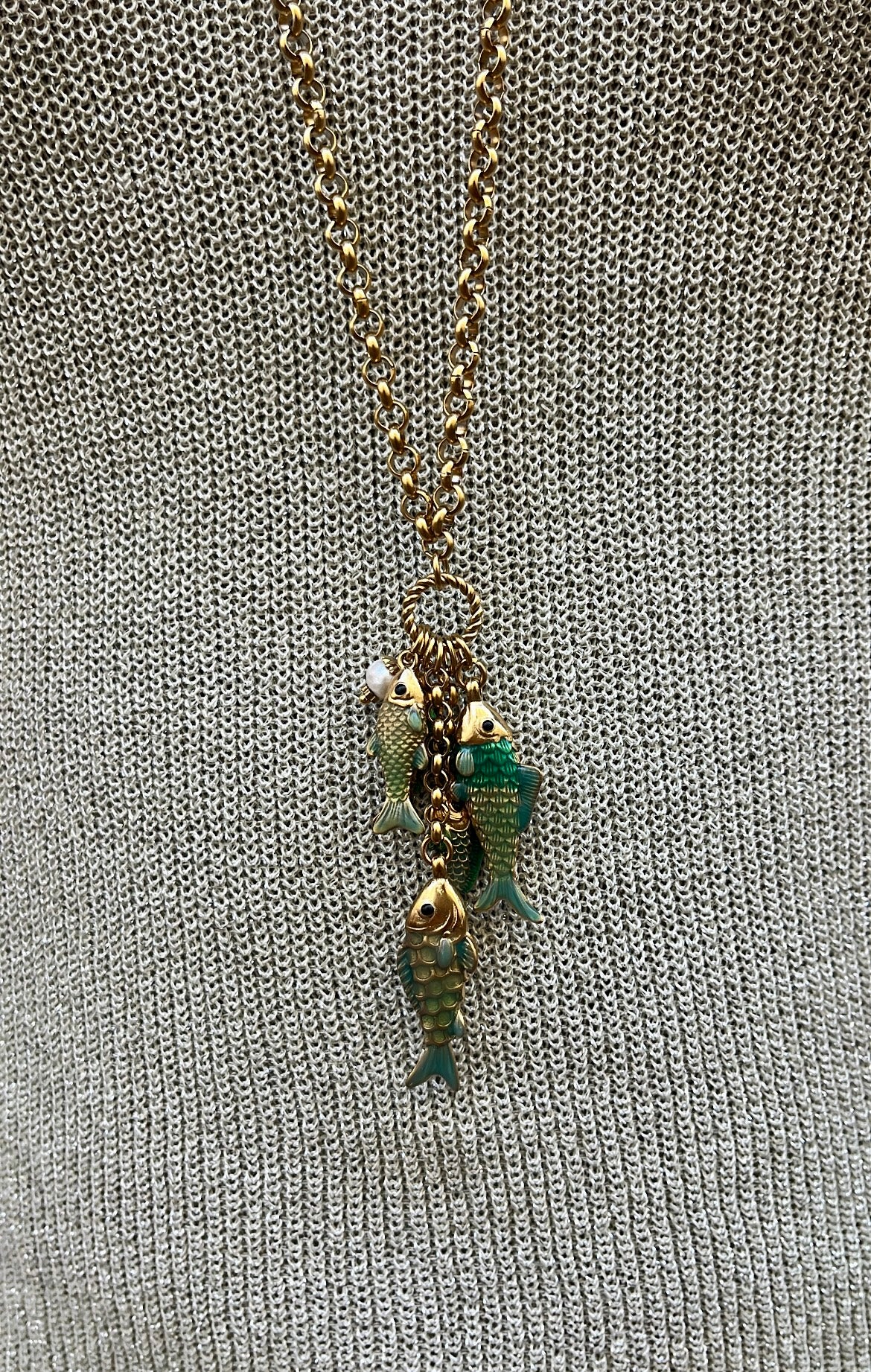 Collier sautoir doré BELLAGIO