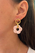 Boucles d’oreilles résine ROSE