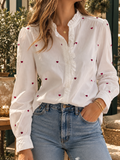 Chemise brodée coeur ROMY