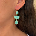 Boucles d'oreilles pendantes dorées AZURA