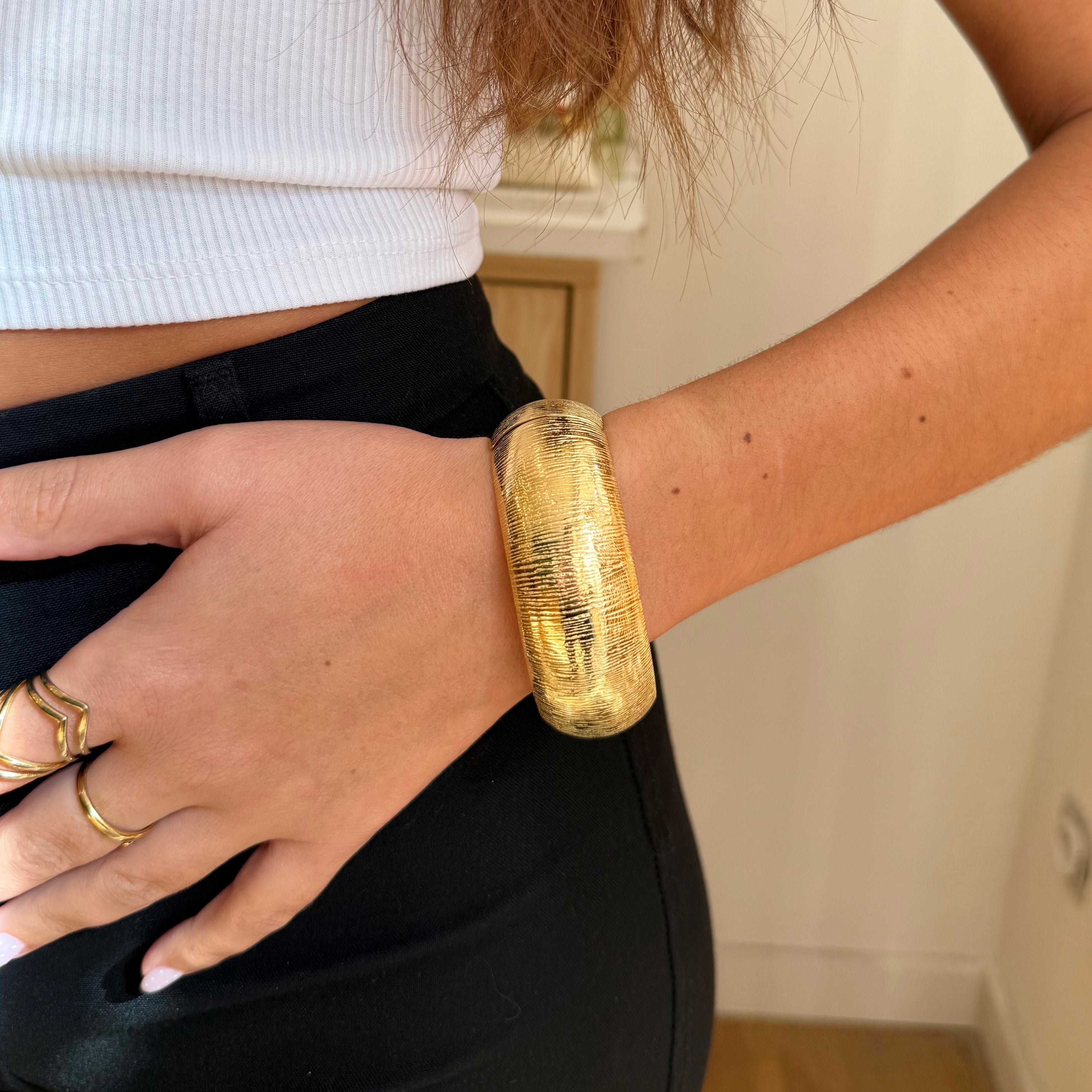 Bracelet jonc doré CANNES