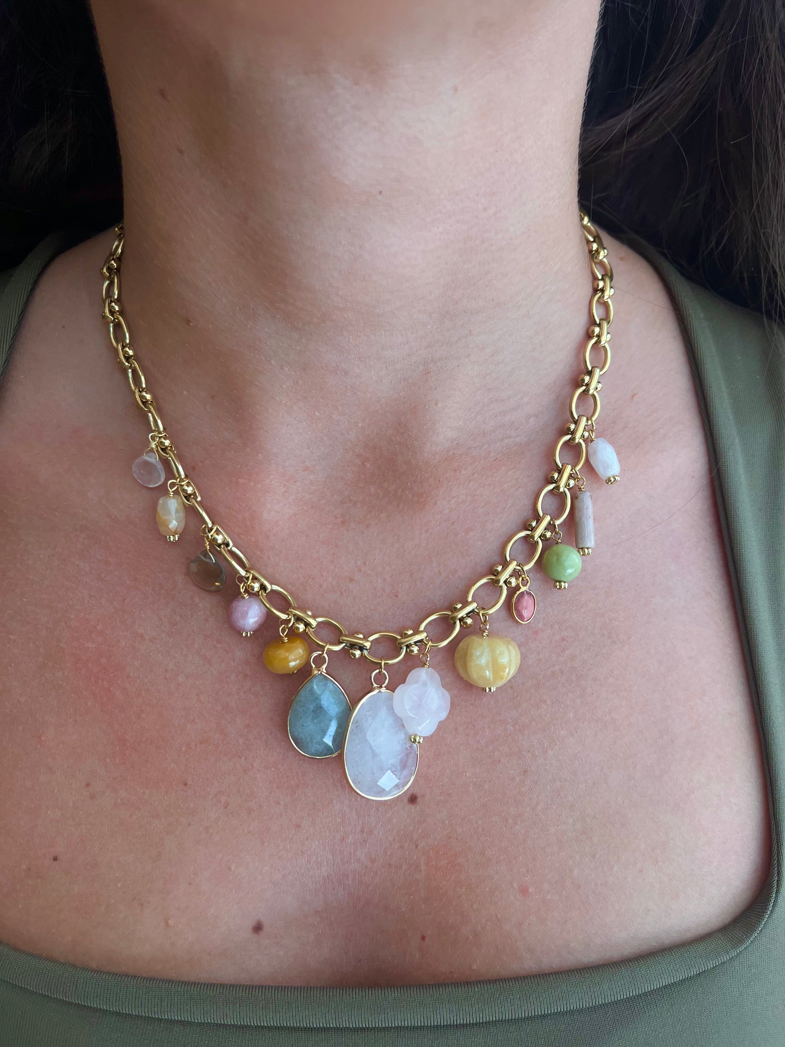 Collier doré à pampilles BONIFACIO