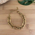 Bracelet maille en acier inoxydable doré