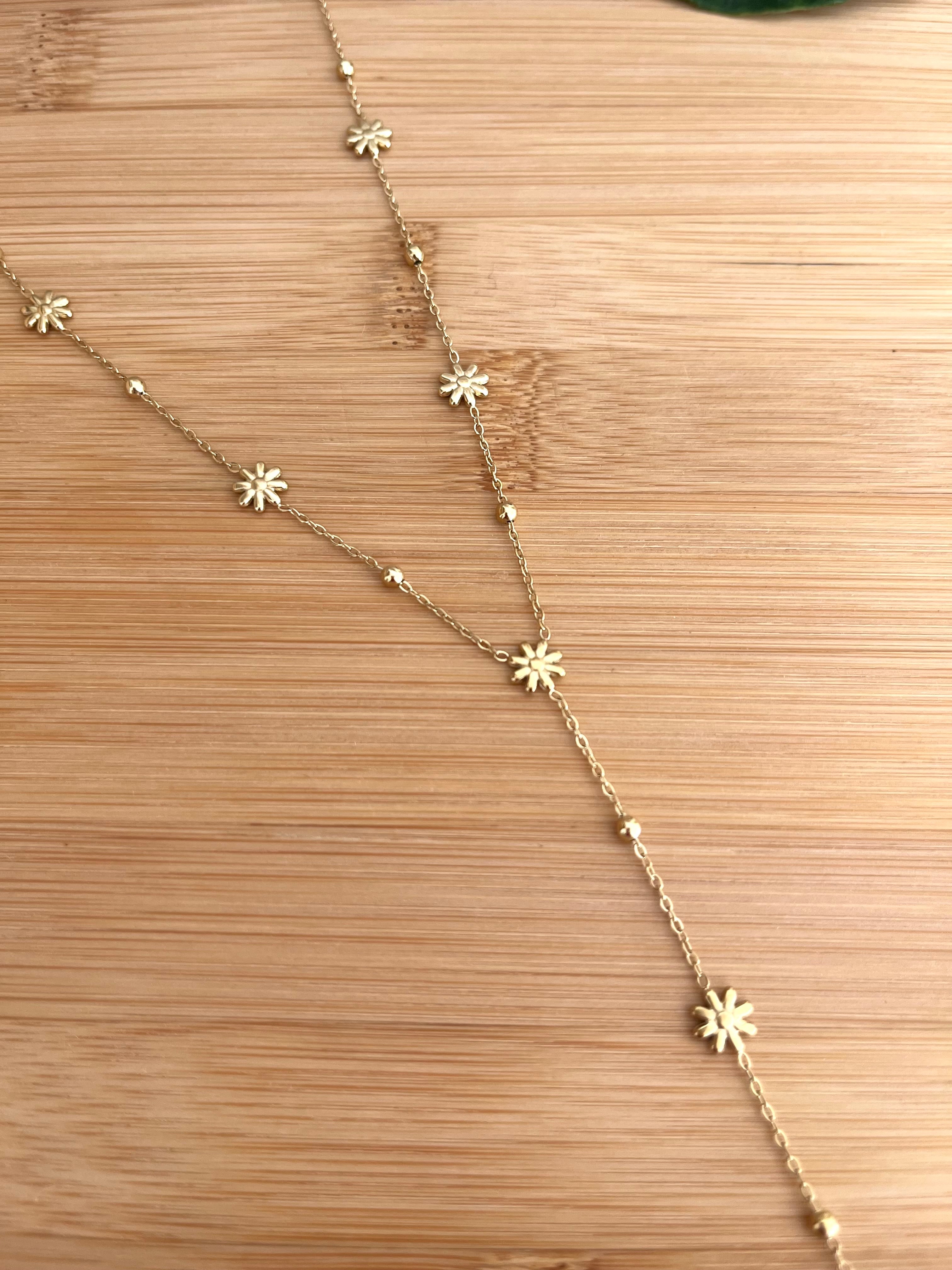 Collier cravate doré TAHITI