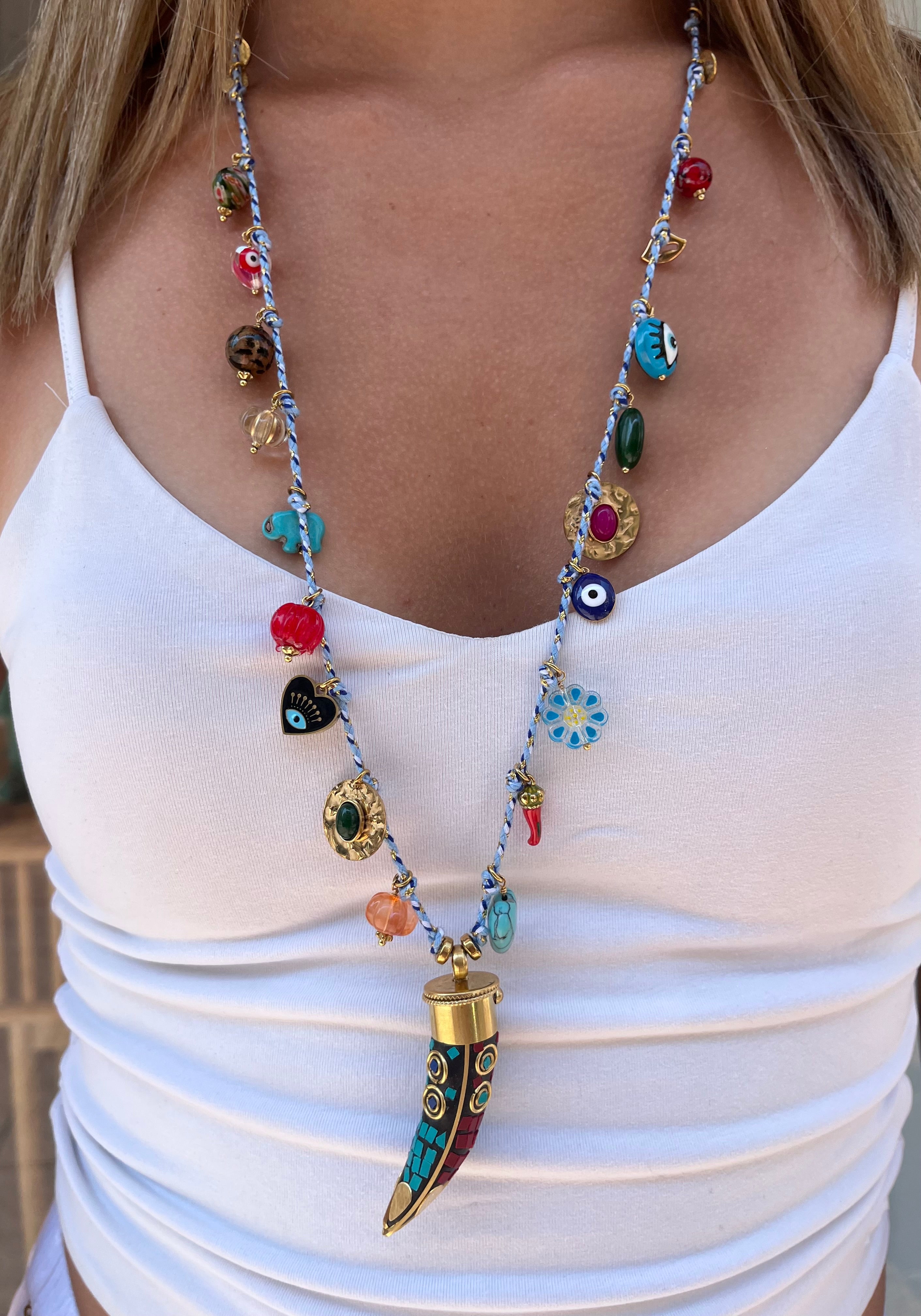 Collier sautoir pampilles TAORMINE