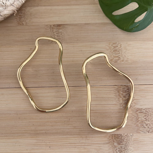 Paire de boucles d oreilles en forme géométrique, pendantes et résistantes a l’eau 