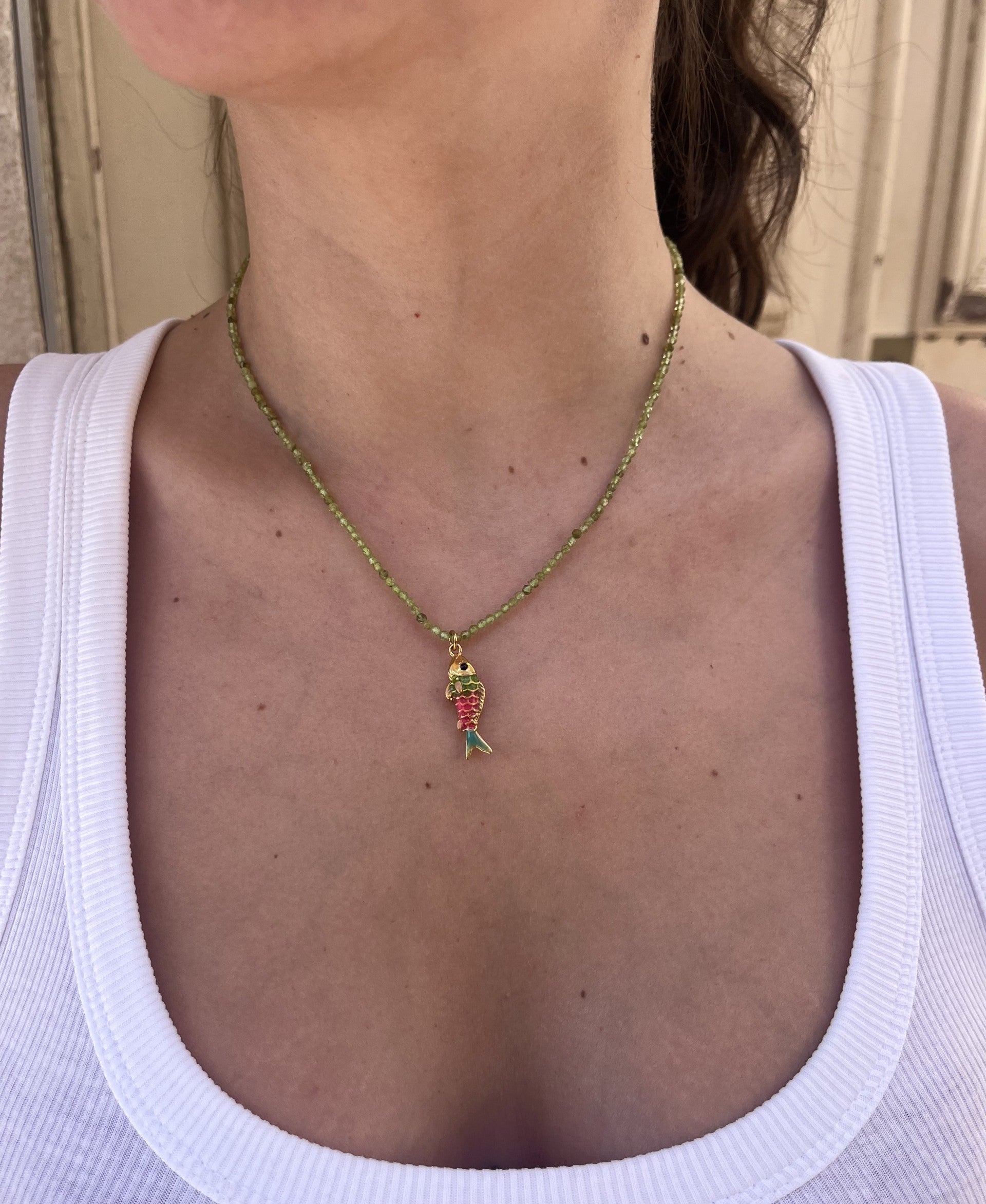 Collier empierré poisson