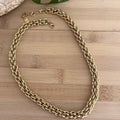 Collier femme en maille torsadée, en acier inoxydable doré, résistant à l’eau 