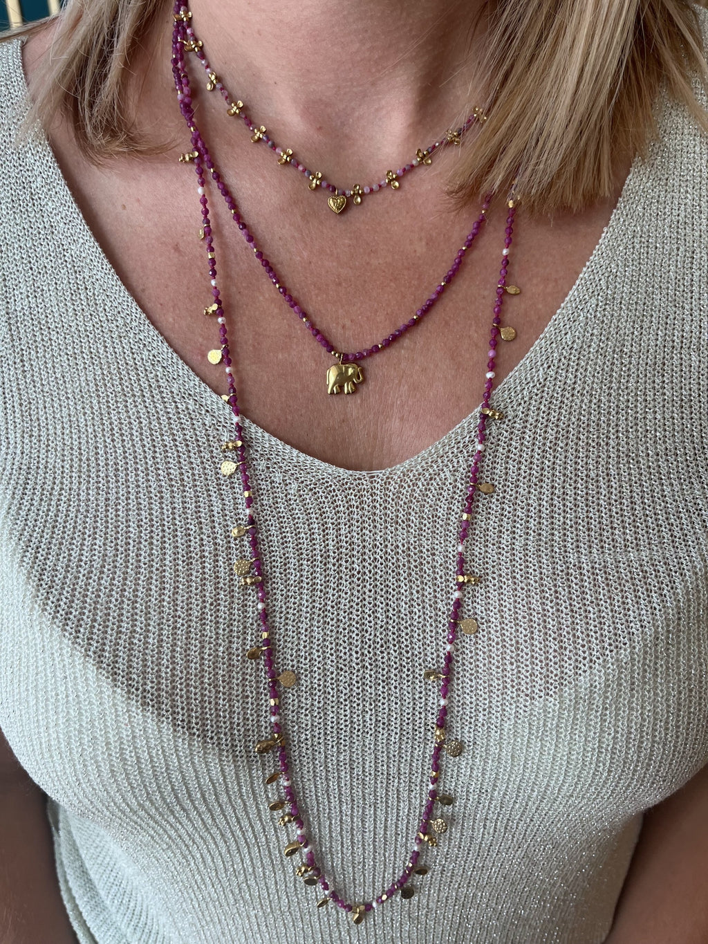 Collier doré PIERRE ELEPHAN