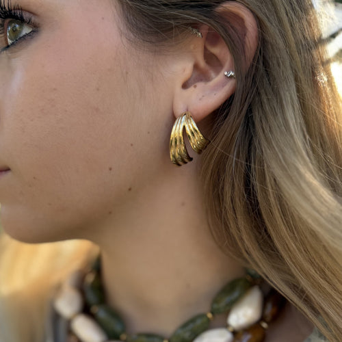 Boucles d'oreilles dorées LOU